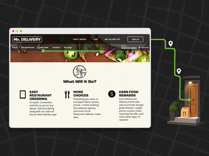 Mr Delivery's ordering site