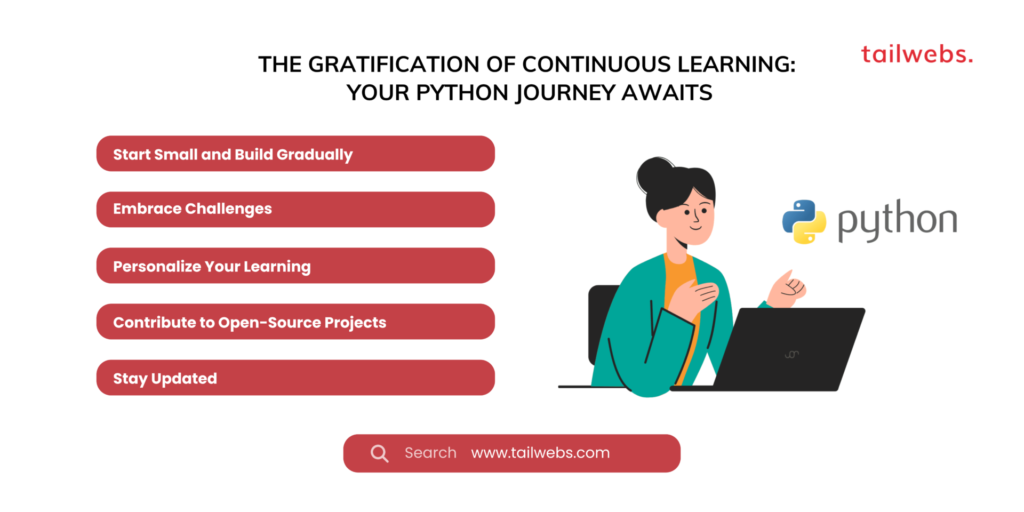 the gratification of continuous learning your python journey awaits :Python for Beginners